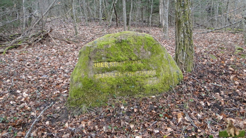 Ritterstein Nr. 197-2 Hier stand das Reissler-Forsthaus.JPG - Ritterstein Nr.197 Hier stand das Reissler-Forsthaus